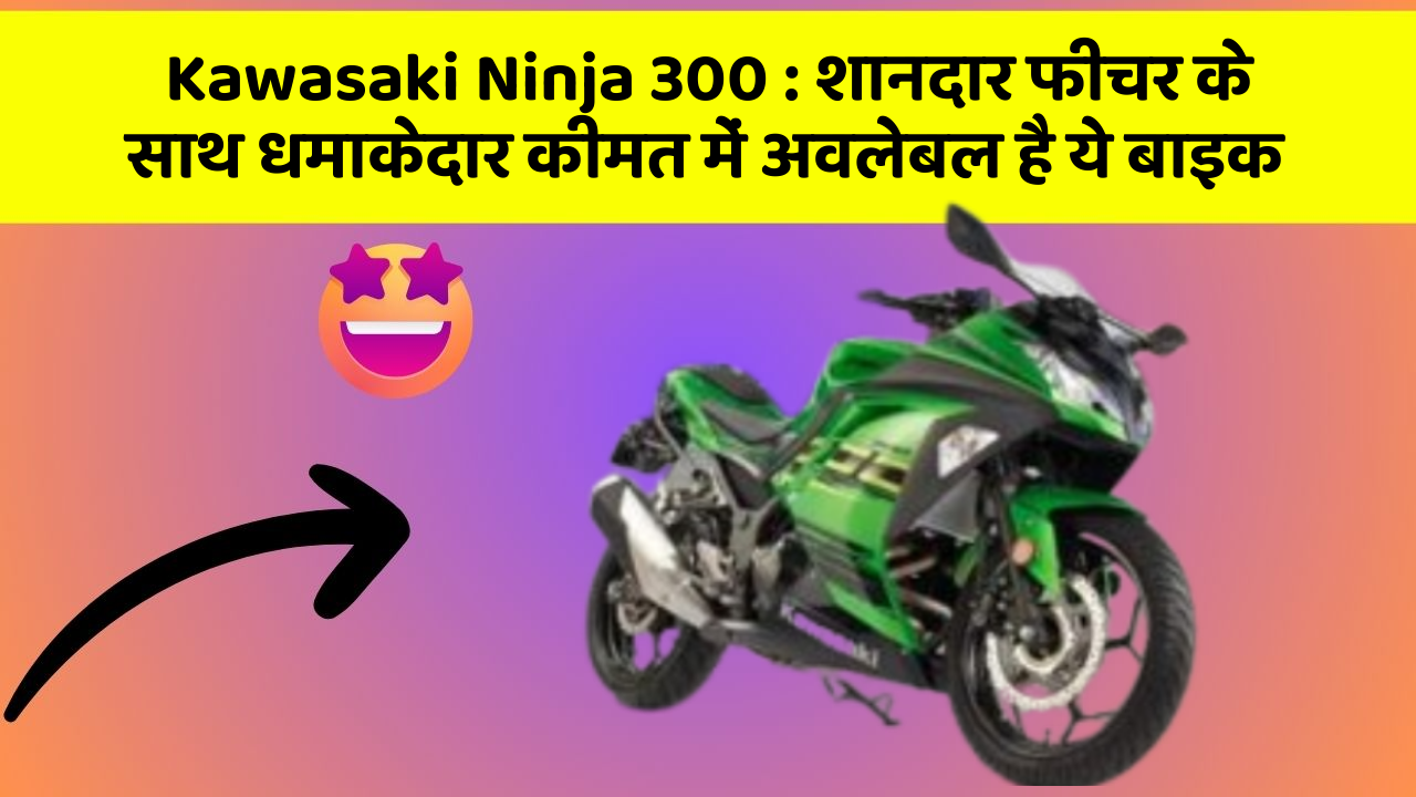 Kawasaki Ninja 300 : शानदार फीचर के साथ धमाकेदार कीमत में अवलेबल है ये बाइक